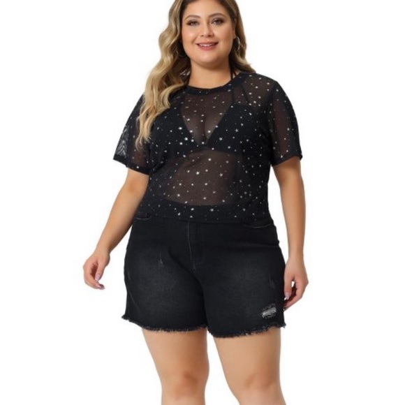 1 x / juniors xl sheer shirt with embellishment - Picture 3 of 6